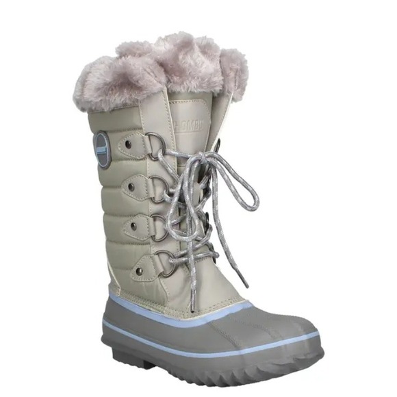 Khombu Tall Lace Up Waterproof Faux Fur Duck Winter Snow Boots Womens 10M NEW - Picture 1 of 8